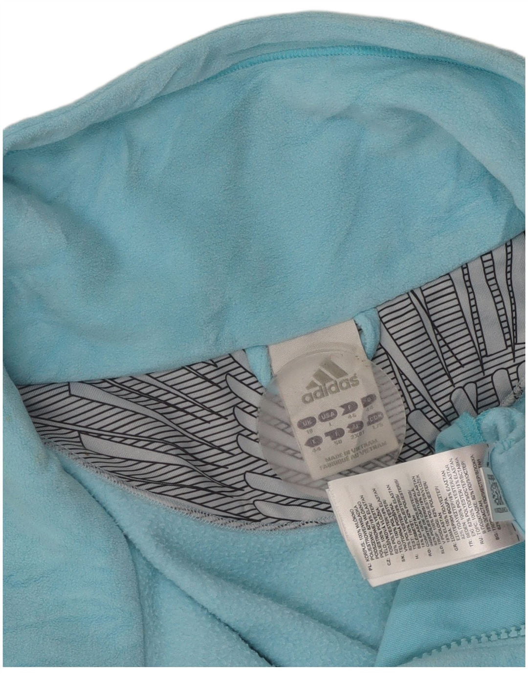 Adidas Chaqueta polar para mujer ES 40 XL Poliéster azul