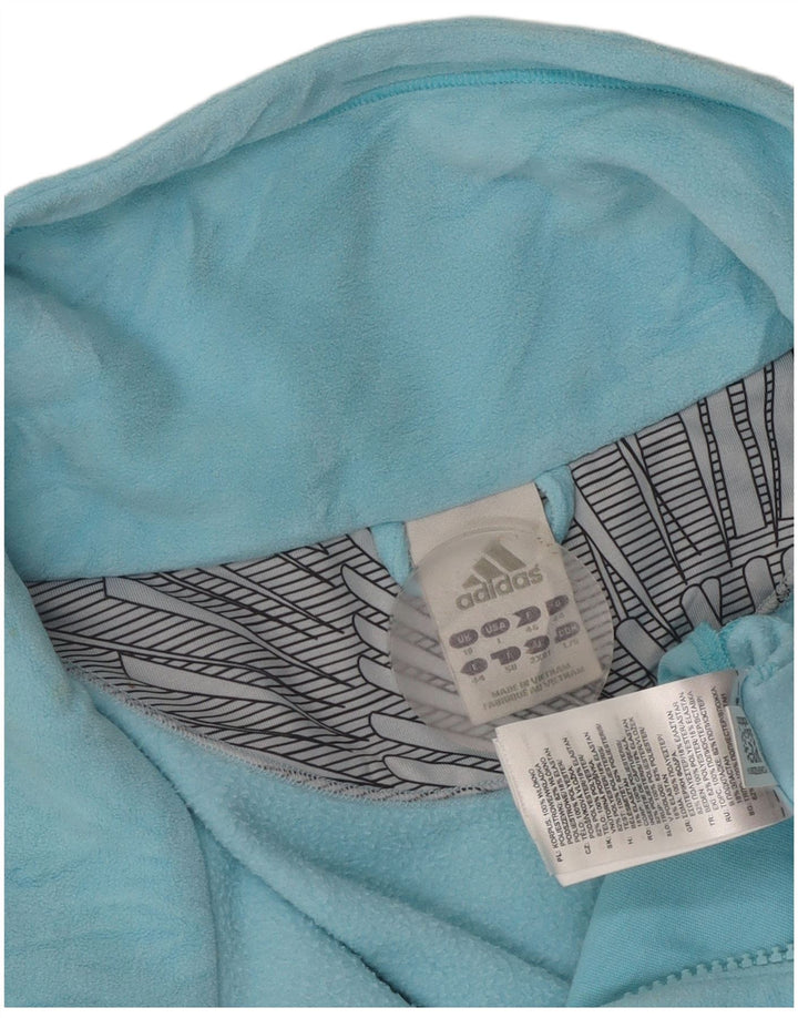 Adidas Chaqueta polar para mujer ES 40 XL Poliéster azul