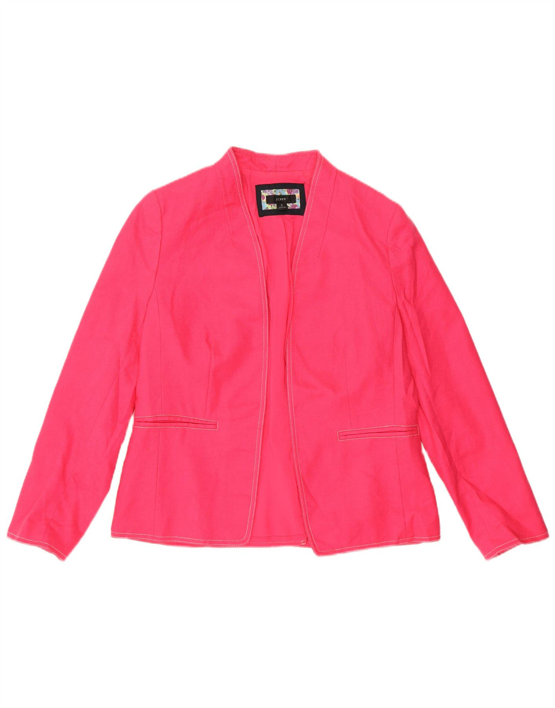 J. Crew Chaqueta tipo blazer abierta para mujer US 8 Medium Pink Linen
