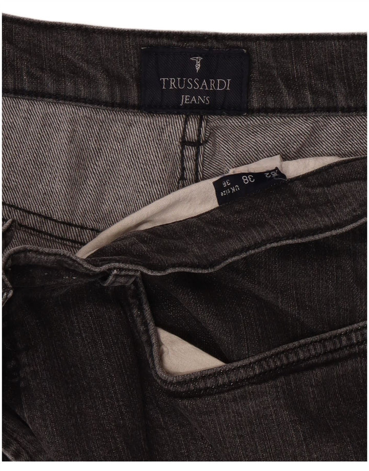 TRUSSARDI Vaqueros rectos para hombre W36 L29 Gris