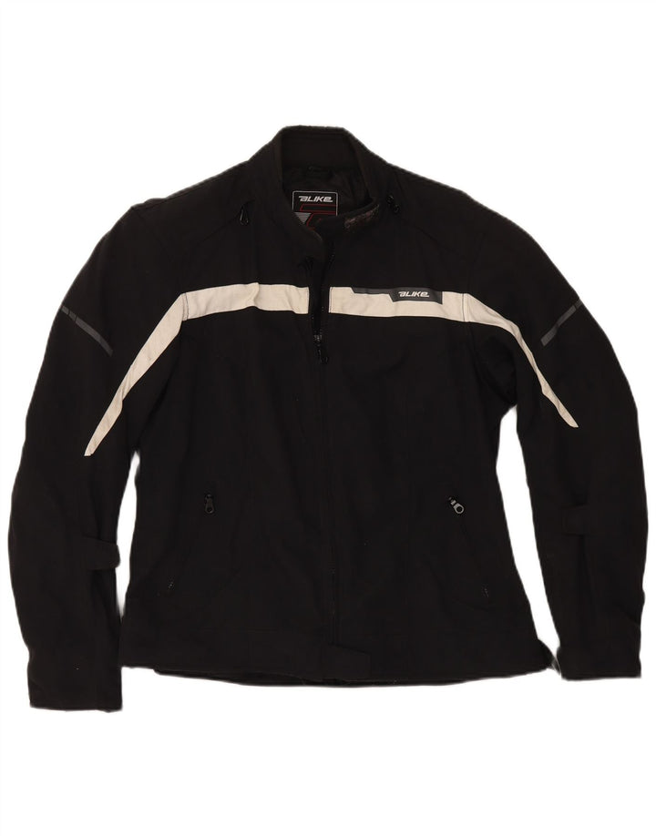 ALIKE Chaqueta motociclista Moto Racer para mujer UK 40 XL Negro Colorblock