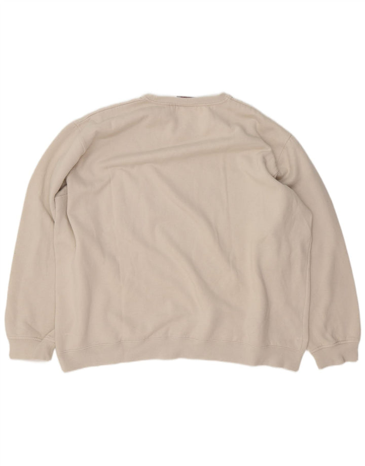 KAPPA Hombre Sudadera Gráfica Jersey 4XL Algodón Blanco Roto