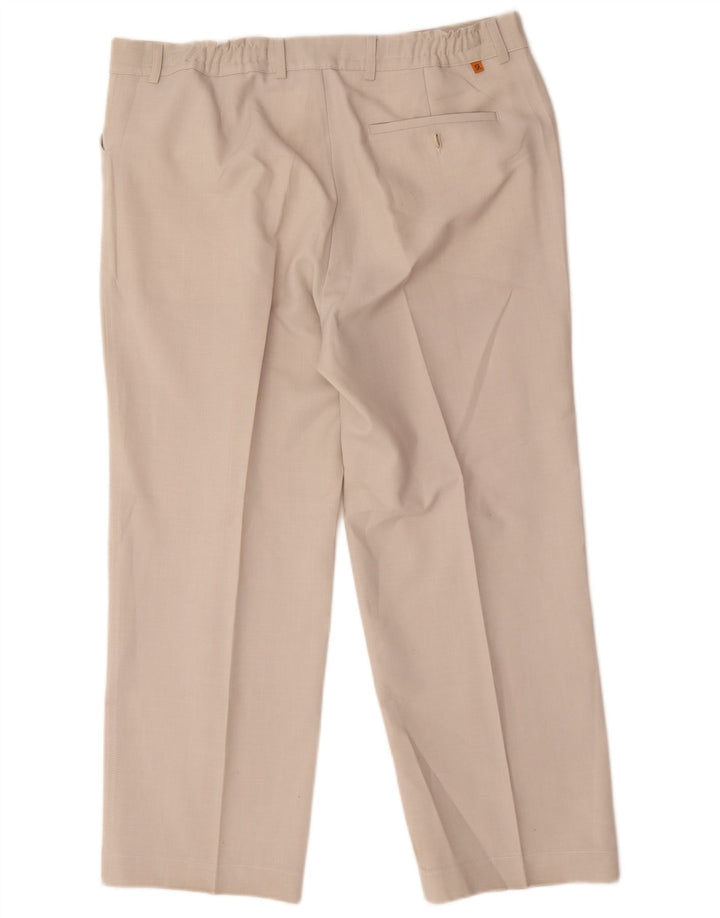 Farah Hombre Pantalones Casuales Rectos W38 L26 Poliéster Beige