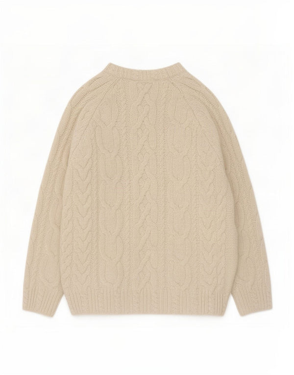 Zara Jersey Suelto con Cuello Redondo y Corte Suelto para Mujer UK 40 Medium Off White