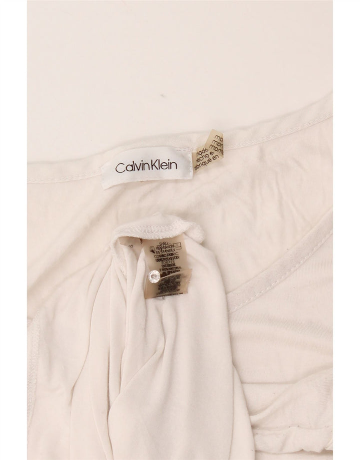 Calvin Klein Camiseta sin mangas para mujer UK 18 XL Rayón blanco