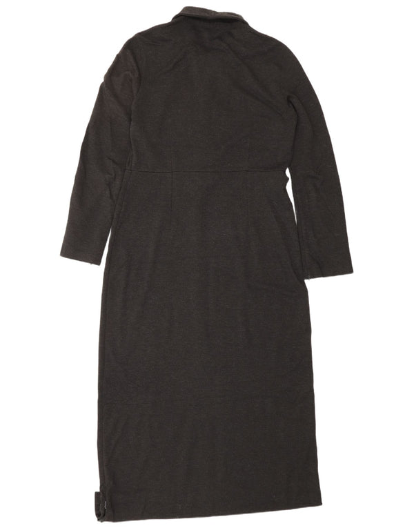 EDDIE BAUER Womens Oversized Long Sleeve Maxi Dress UK 10 Small Grey