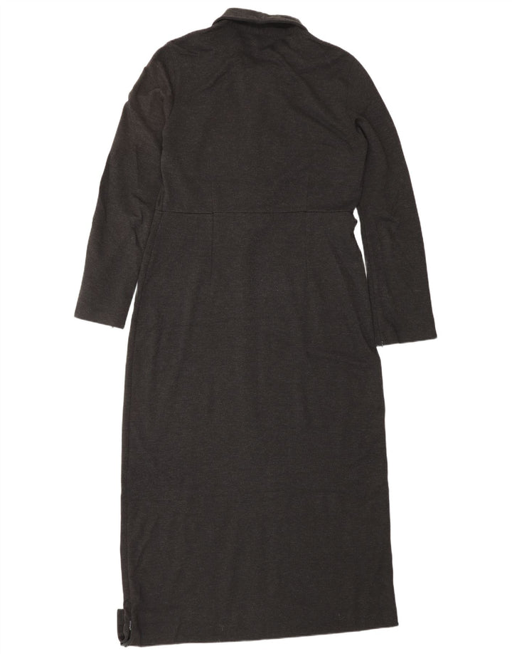 EDDIE BAUER Vestido largo extragrande de manga larga para mujer UK 10 Small Grey