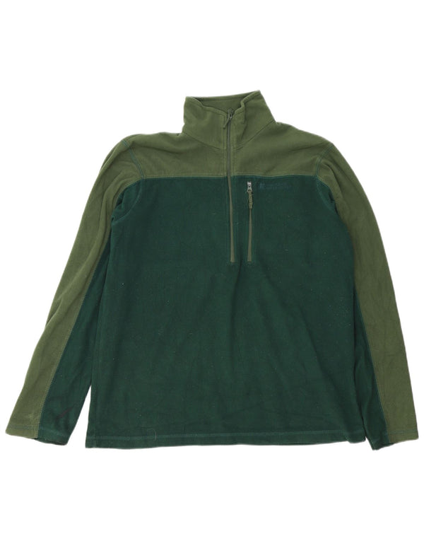 Jersey de forro polar con cremallera y cuello para hombre de Mountain Warehouse, tamaño pequeño, color verde