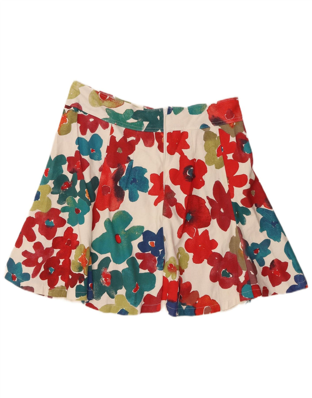 Vintage mujer mini falda W32 grande multicolor floral