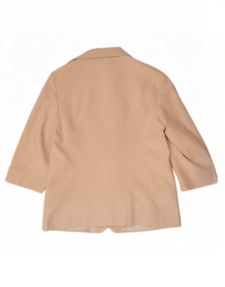Marks & Spencer Chaqueta tipo blazer con 1 botón y manga 3/4 para mujer UK 46 Large Pink