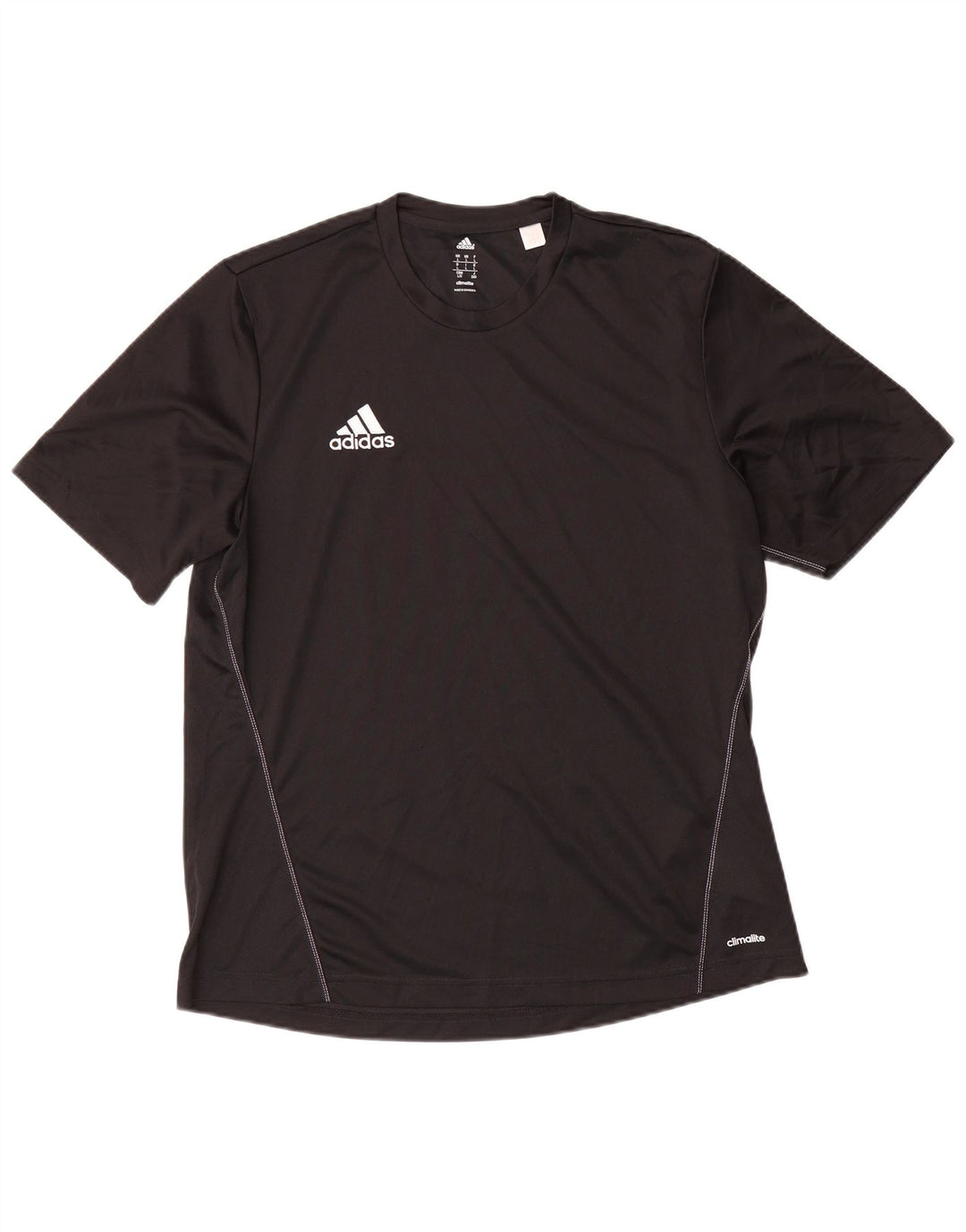 ADIDAS Camiseta Climalite para hombre Top Grande Poliéster negro