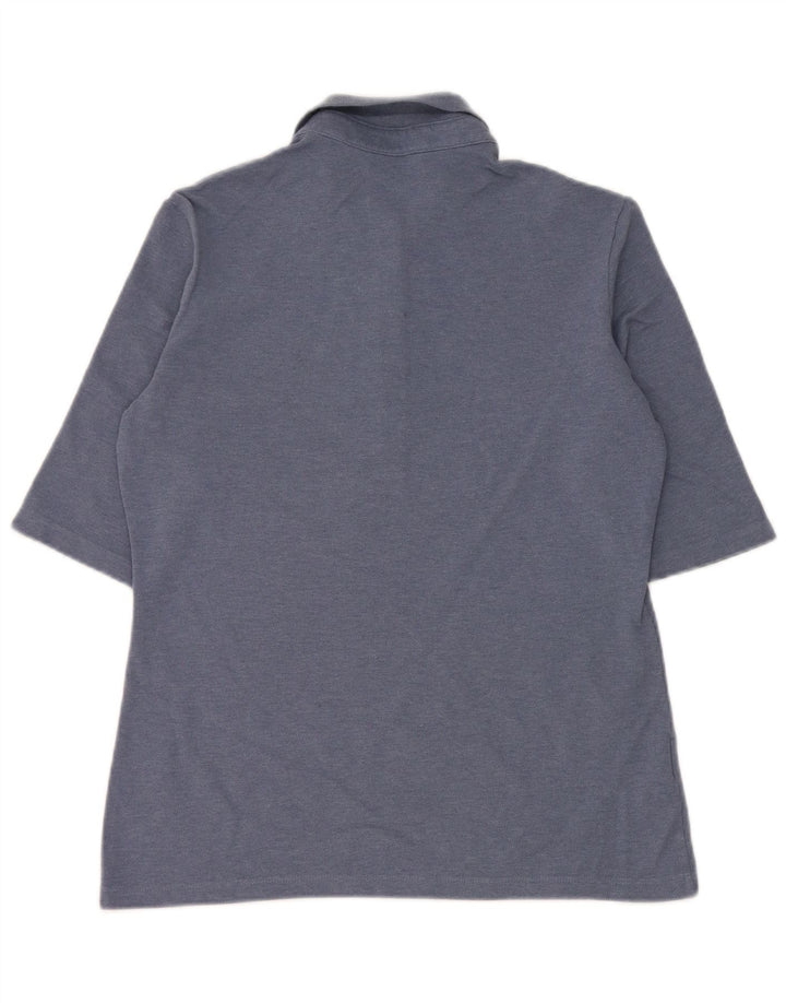 Polo Lacoste Mujer Slim Fit Talla 40 Algodón Azul Medio