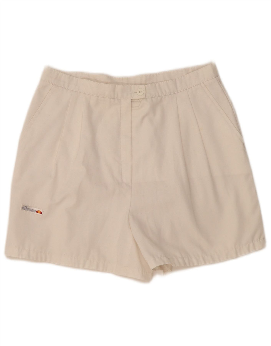 Ellesse Pantalones Cortos Chinos De Cintura Alta Para Mujer Mediano W30 Blanco