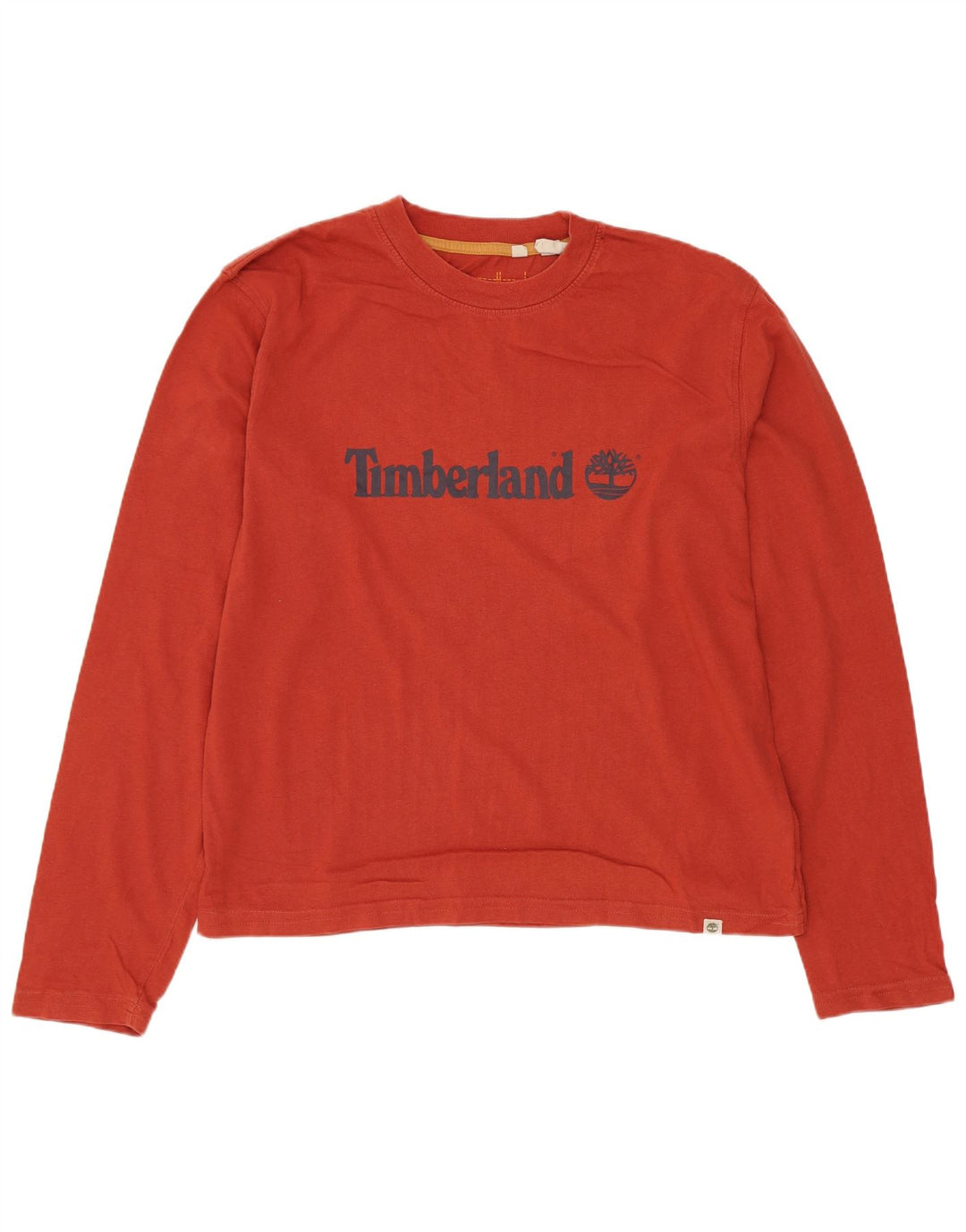 Timberland Hombre Gráfico Top Manga Larga Medio Algodón Rojo