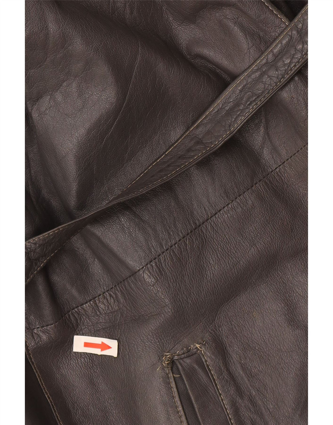 Vintage mujer chaqueta de cuero Reino Unido 16 gris grande