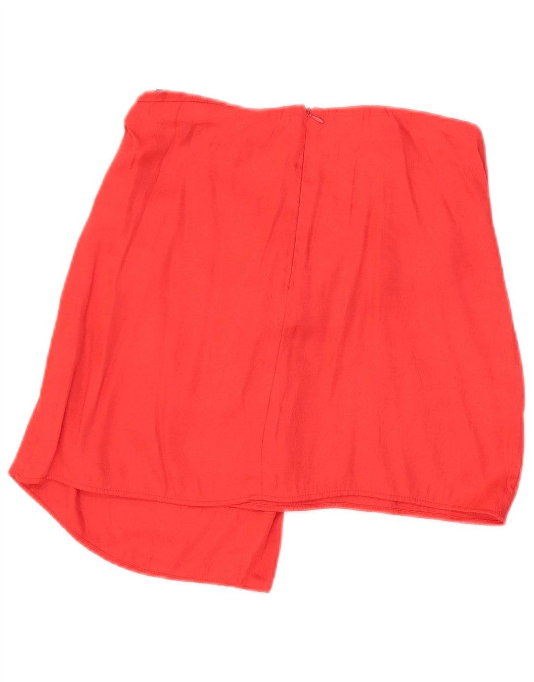 Zara Mujer Minifalda Asimétrica Mediana W28 Viscosa Roja