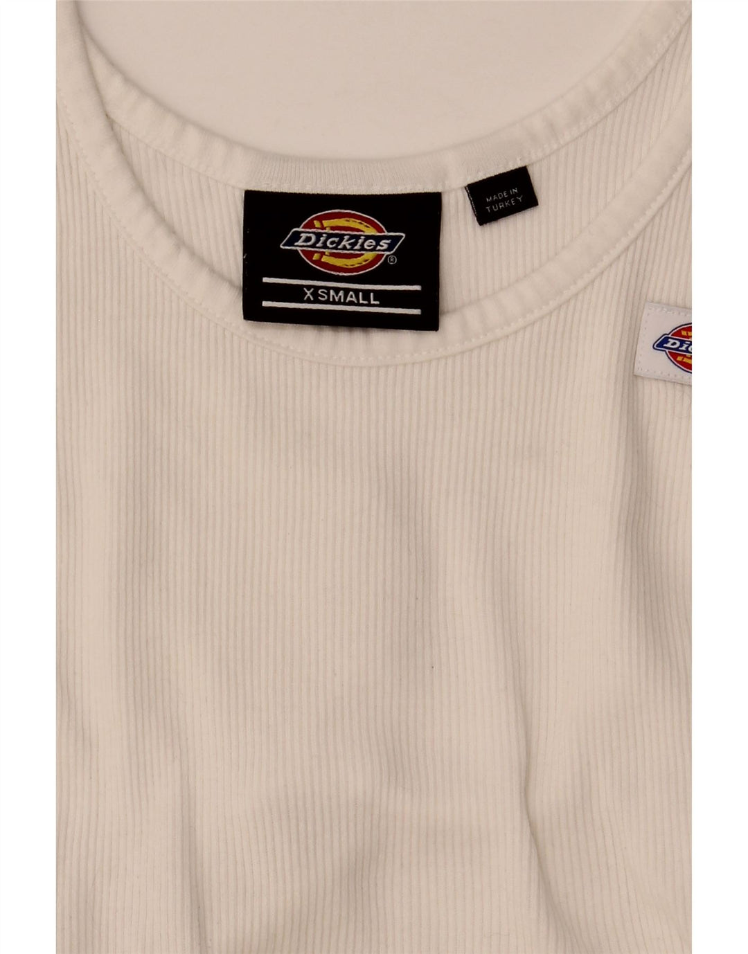Dickies Top corto sin mangas para mujer UK 4 XS Blanco