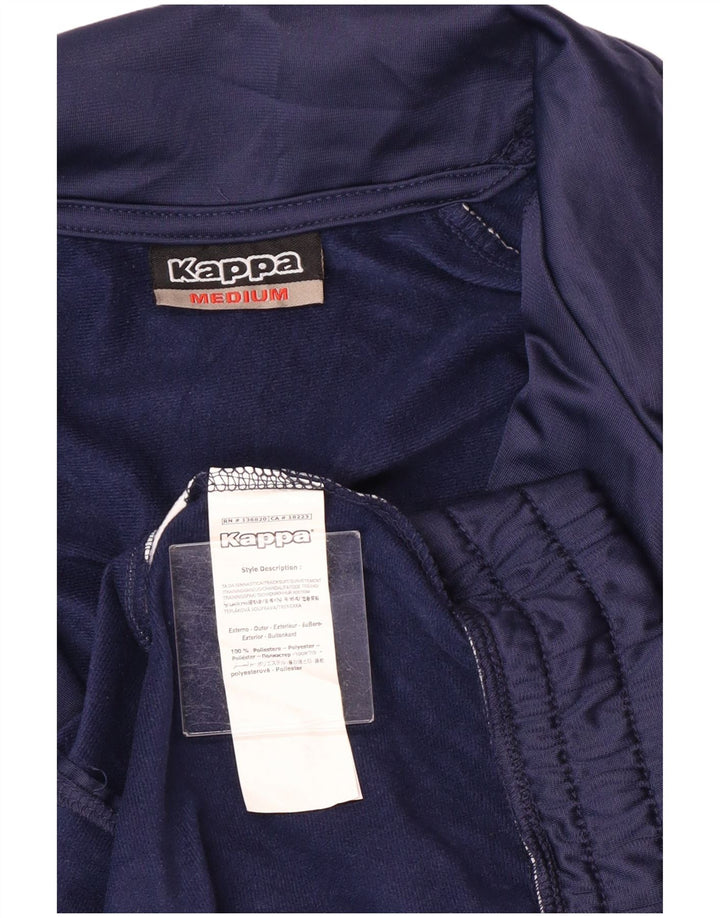 Kappa Hombre Chándal Top Chaqueta Mediana Azul Marino Colorblock Poliéster
