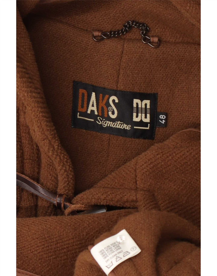 DAKS Trenca con capucha para hombre IT 48 Lana marrón medio