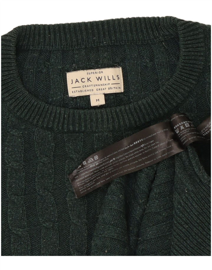 Jersey Jack Wills Hombre Con Cuello Redondo De Lana Verde Medio