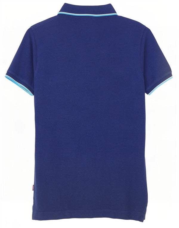 Superdry Polo para hombre de algodón azul marino grande