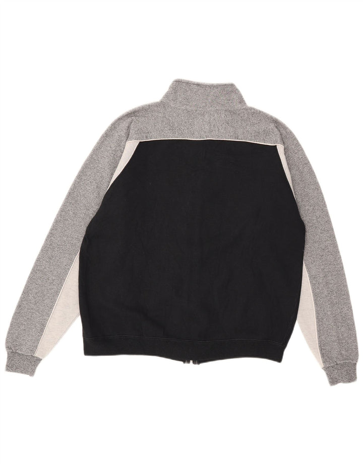 Champion Chaqueta de chándal para hombre, talla pequeña, algodón negro con bloques de color