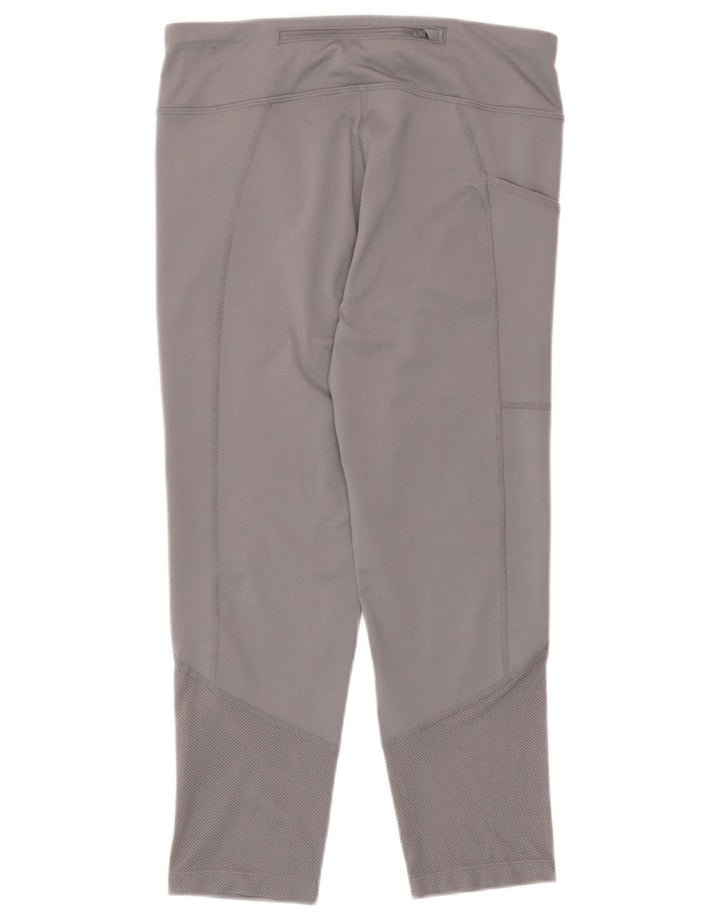 Nike - Leggings capri Dri Fit para mujer, talla 10, poliéster gris pequeño