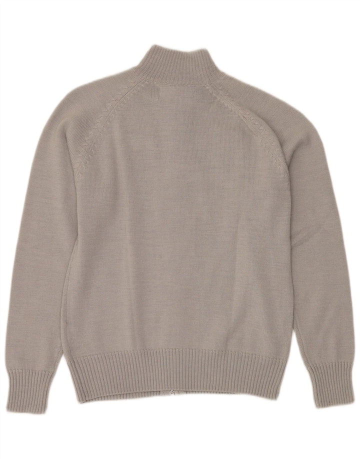 KAPPA Suéter Cárdigan para Mujer UK 44 Acrílico Color Block Gris Medio