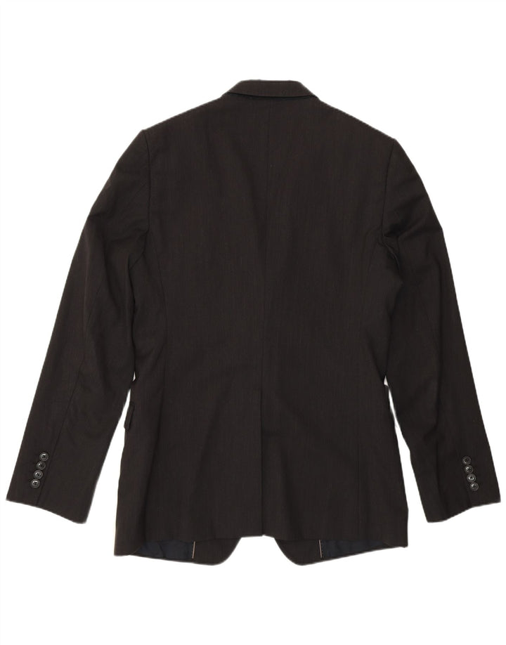 DOLCE & GABBANA Chaqueta tipo blazer de 2 botones para hombre IT 50 Large gris a rayas