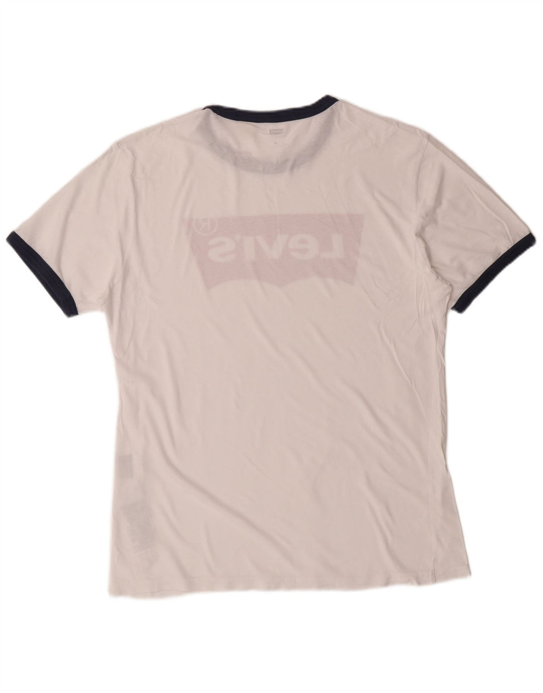 LEVI'S Camiseta gráfica para hombre Top mediano algodón blanco clásico