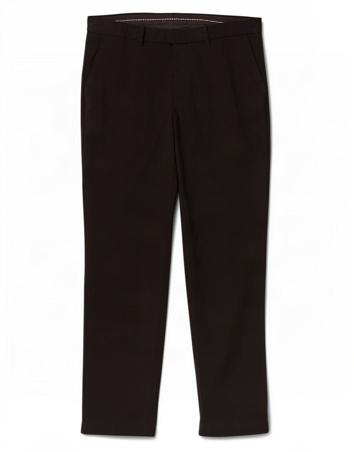 Marks & Spencer Pantalón de traje ajustado para hombre W34 L31 Poliéster negro