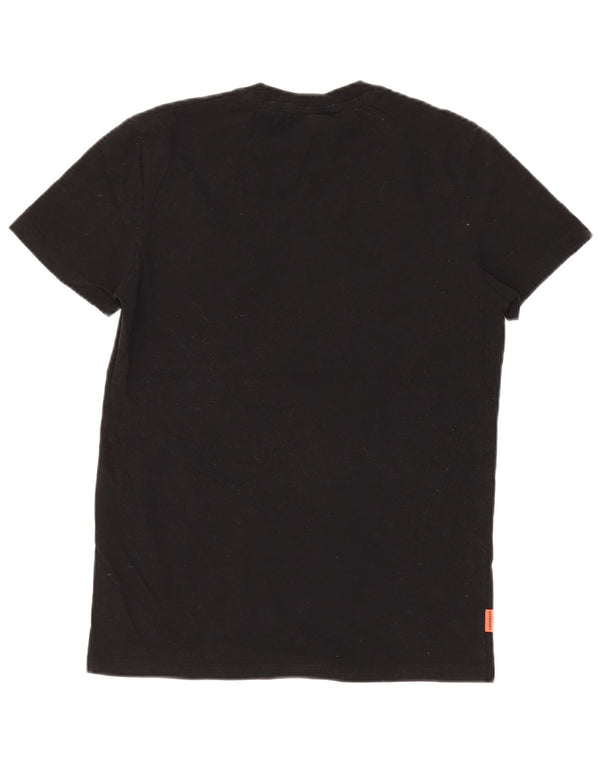 Superdry Mens T-Shirt Top Medium Black Cotton