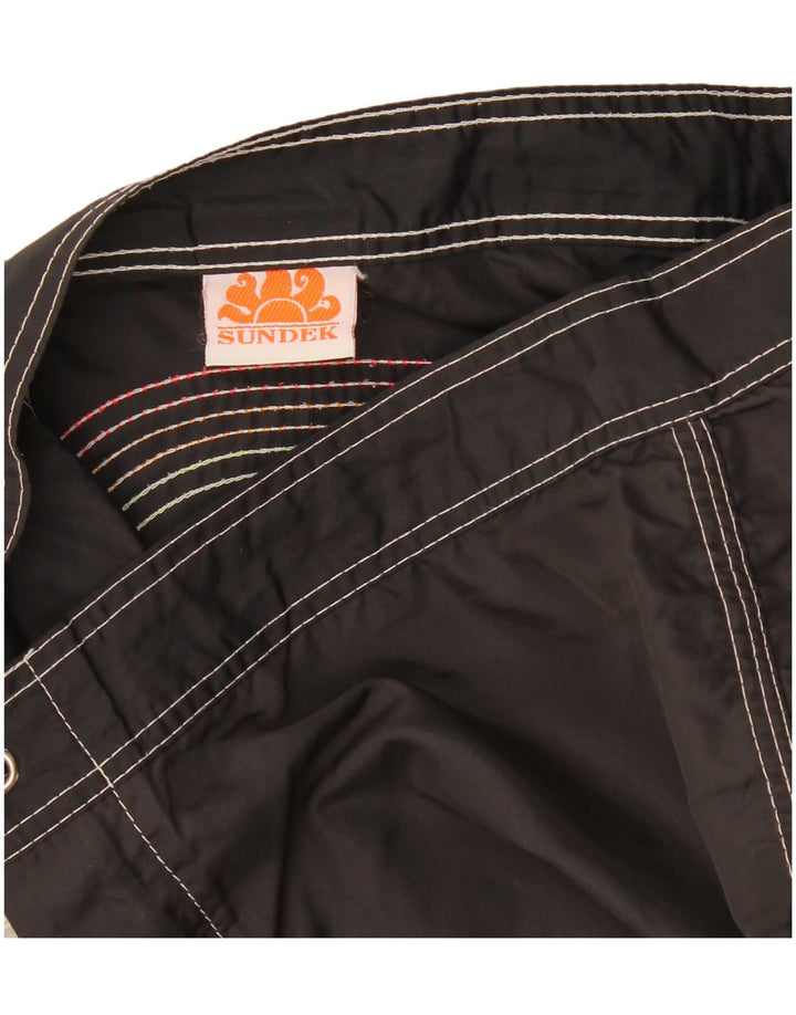 Sundek Bañador Hombre Mediano Nylon A Rayas Negro