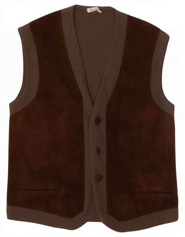 Luciana Chaleco para mujer UK 8 Small Brown