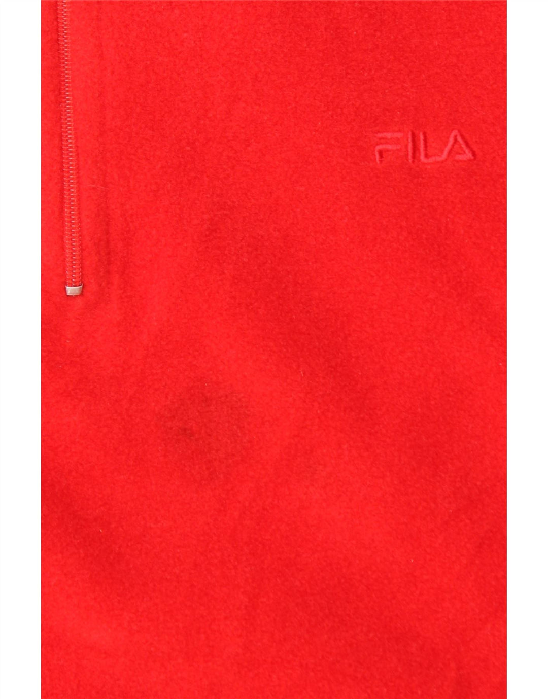 FILA Jersey polar con cuello y cremallera para hombre IT 54 XL Poliéster rojo