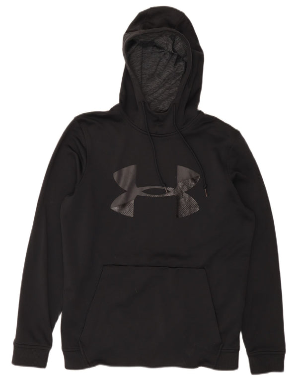 Under Armour Cold Gear Graphic Sudadera con capucha para hombre, talla pequeña, poliéster negro
