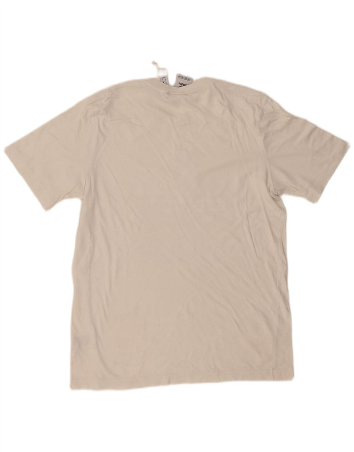 Adidas - Camiseta gráfica para hombre, talla mediana, algodón blanco