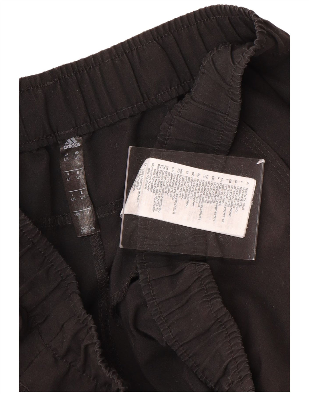 ADIDAS Hombre Chándal Pantalones Joggers Grande Negro Poliéster