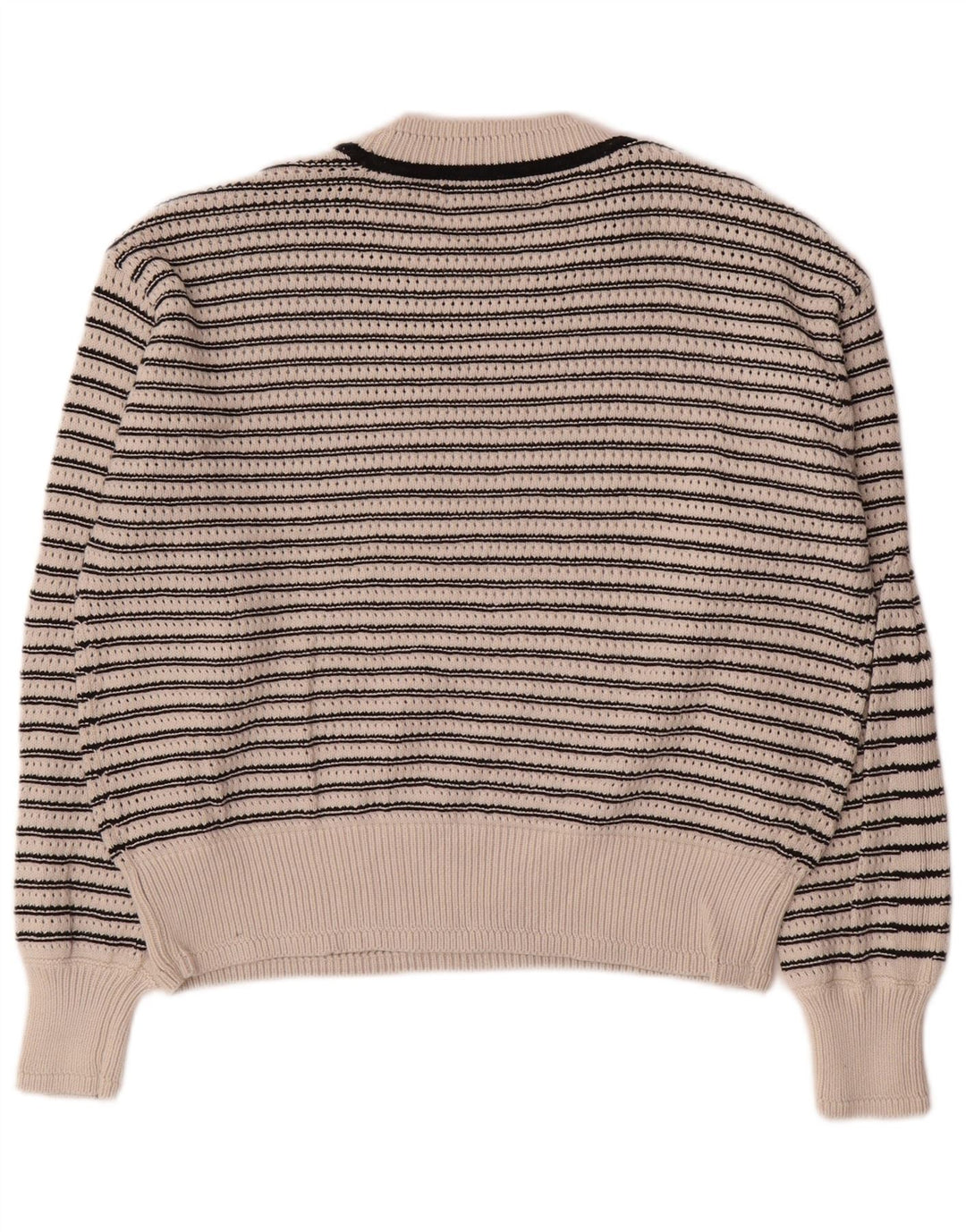 Marks & Spencer Suéter tipo jersey con cuello redondo para mujer UK 14 Medium Off White