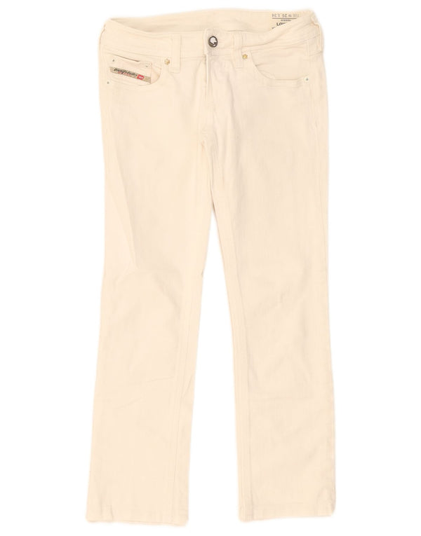 Diesel Mujer Lowky Vaqueros Cortos W26 L24 Algodón Blanco Roto