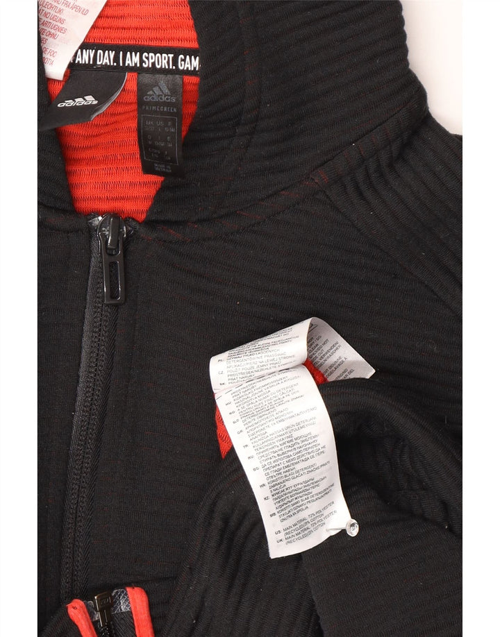 Adidas Sudadera con capucha y cremallera para niños 13-14 años Negro Poliéster