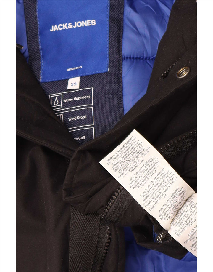 Jack & Jones Chaqueta Parka con Capucha para Hombre UK 34 XS Poliéster Negro