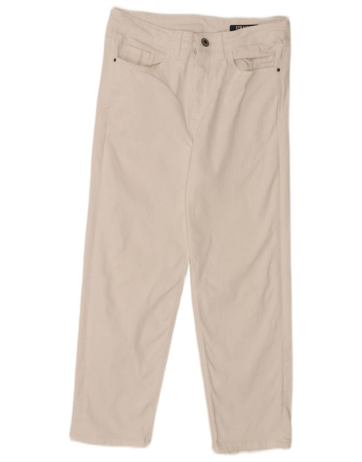 Marks & Spencer Vaqueros recortados para mujer UK 12 Medium W28 L23 Algodón blanco
