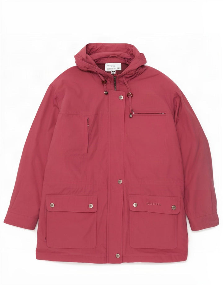 Klepper Parka extragrande con capucha para mujer IT 46 Large Pink Polyamide