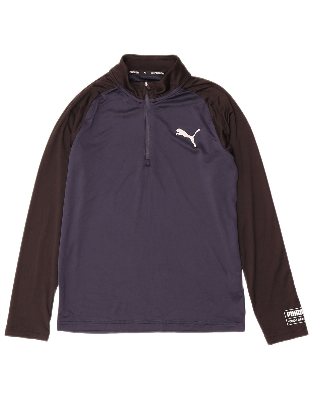 PUMA Camiseta de chándal para niño 11-12 años, color azul marino