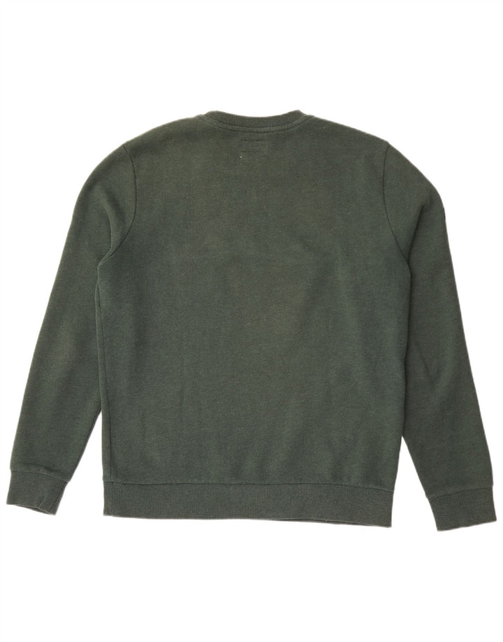 Superdry Sudadera Con Estampado De Hombre, Jersey De Algodón Verde Grande