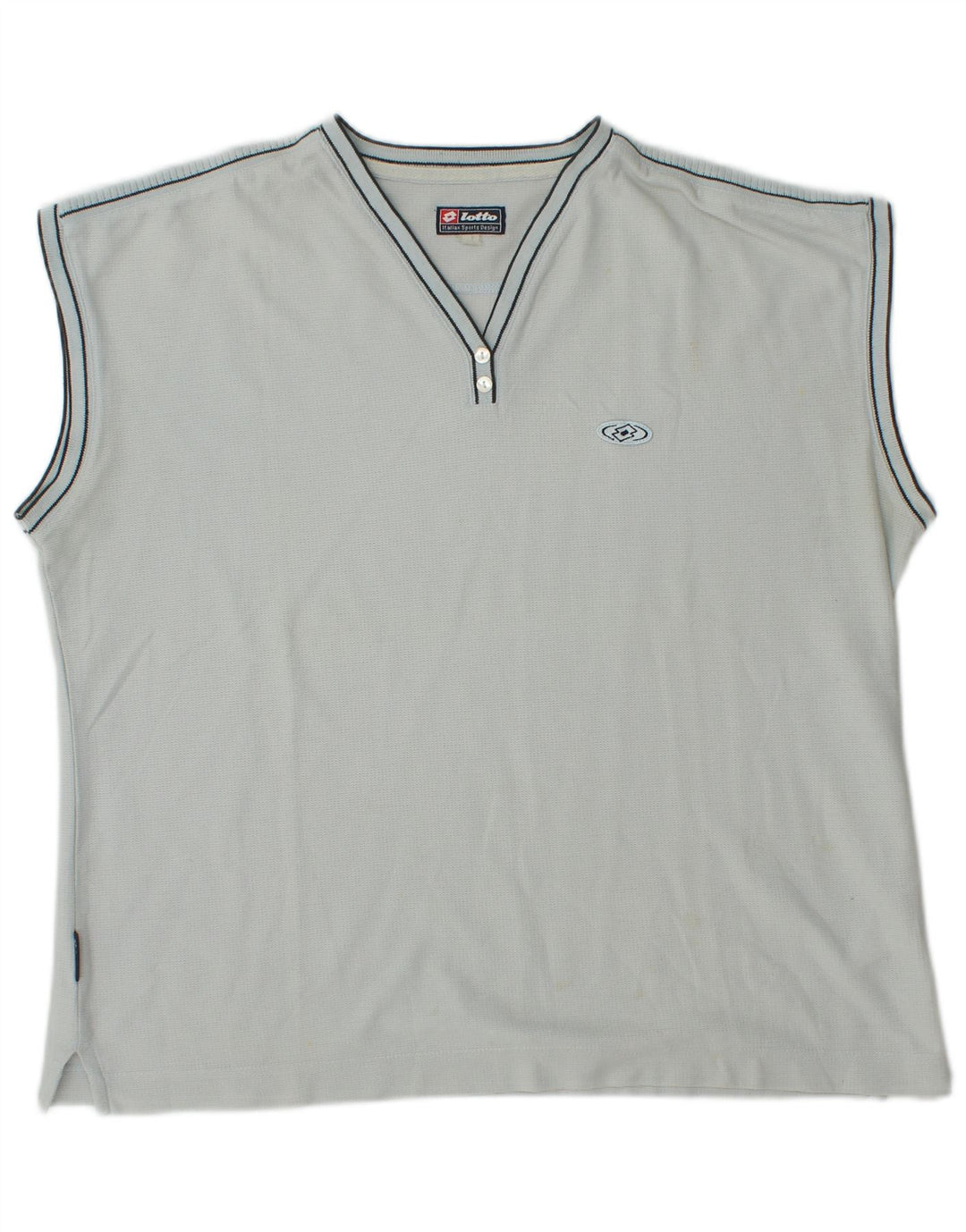 Lotto Camiseta para mujer Top UK 46 Large Azul Algodón