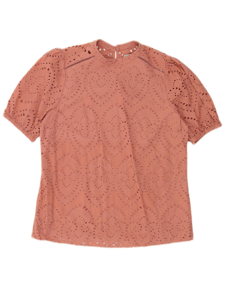 Oasis Blusa para Mujer Top UK 40 Algodón Paisley Rosa Medio