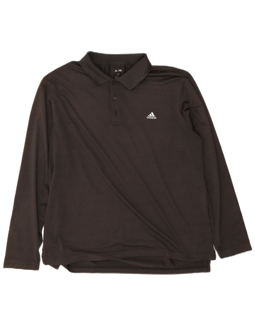 Adidas Polo Manga Larga Hombre XL Poliéster Negro