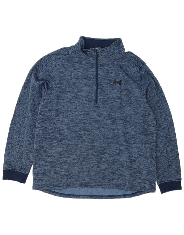 Under Armour Cold Gear Jersey Chándal Top XL Azul Marino Moteado para Hombre